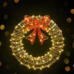 0.6M Christmas Lights 160 LED Motif Solar Wreath Xmas Decorations Jingle Jollys - Image 6