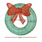 0.6M Christmas Lights 50 LED Motif Solar Wreath Xmas Decorations Jingle Jollys - Image 2