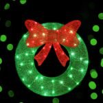 0.6M Christmas Lights 50 LED Motif Solar Wreath Xmas Decorations Jingle Jollys - Image 6