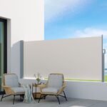 Instahut Side Awning Sun Shade Outdoor Blinds Retractable Screen 1.4X3M Cream - Image 6