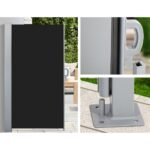 Instahut Side Awning Sun Shade Outdoor Retractable Privacy Screen 2X3M Black X2 - Image 5