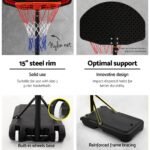 Everfit 2.1M Basketball Hoop Stand System Adjustable Portable Pro Kids Black - Image 3