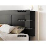 Artiss Bed Head Headboard Queen with Shelves - CABI Black - Image 5