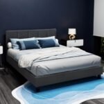 Artiss Bed Frame Queen Size Charcoal TINO - Image 2