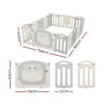 Keezi Baby Playpen 16 Panels Foldable Toddler Fence Safety Play Activity Centre - Image 2