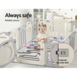 Keezi Baby Playpen 16 Panels Foldable Toddler Fence Safety Play Activity Centre - Image 5