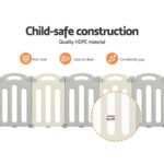 Keezi Baby Playpen 16 Panels Foldable Toddler Fence Safety Play Activity Centre - Image 6