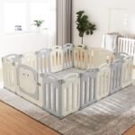 Keezi Baby Playpen 16 Panels Foldable Toddler Fence Safety Play Activity Centre - Image 8