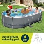 Bestway 488x305x107cm Swimming Pool Steel Frame Set w/ Pump Filter Ladder Cover - Image 4