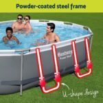 Bestway 488x305x107cm Swimming Pool Steel Frame Set w/ Pump Filter Ladder Cover - Image 5