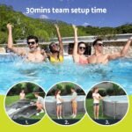Bestway 488x305x107cm Swimming Pool Steel Frame Set w/ Pump Filter Ladder Cover - Image 6