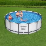 Bestway Swimming Pool 427x427x122cm Steel Frame Above Ground Pools Round Filter Pump Ladder - Image 7