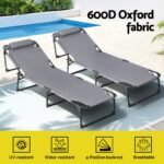 Gardeon Sun Lounger Folding Lounge Beach Chair Patio Outdoor Furniture - Image 4