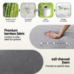 Giselle Bedding Cool Gel Memory Foam Mattress Charcoal 7-Zone Washable Bamboo Cover 15cm King Single - Image 8