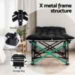 Artiss Folding Bed With Mattress Heavy Duty Black 185CM - Image 4