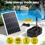 Gardeon Solar Submersible Water Pond Fountain Pump with Filter Box 6FT 1190L/H - Image 5
