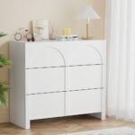 Artiss 3 Chest of Drawers Lowboy Dresser Cabinet White - Image 8