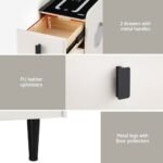 Artiss Smart Bedside Table with Wireless Charging - AIDA White - Image 6