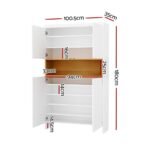 Artiss Shoe Rack Storage Cabinet 9 Tiers White - Image 4