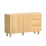 130cm Artiss Buffet Sideboard Cupboard Cabinet Pantry Storage Drawer Pine - Image 3