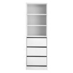 Artiss 3 Chest of Drawers Tallboy Cabinet White - Image 3