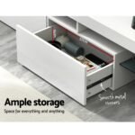 Artiss Entertainment Unit TV Cabinet LED 189cm White Elo - Image 8