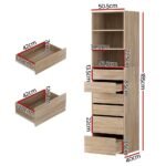Artiss 6 Chest of Drawers Tallboy Cabinet Pine - Image 3