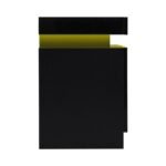 Artiss Bedside Table LED 2 Drawers Lift-up Storage - COLEY Black - Image 3