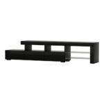 Artiss Entertainment Unit TV Cabinet LED 215cm Black Caya - Image 3