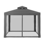 Instahut Gazebo Marquee 3m Outdoor Event Tent Camping Party Mesh Wall Canopy Grey - Image 3
