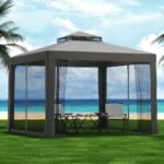 Instahut Gazebo Marquee 3m Outdoor Event Tent Camping Party Mesh Wall Canopy Grey - Image 7