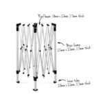 Instahut Gazebo Pop Up Marquee 3x3m Wedding Party Outdoor Camping Tent Canopy Shade Mesh Wall Black - Image 5