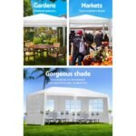 Instahut Gazebo 3x6m Marquee Wedding Party Tent Outdoor Camping Side Wall Canopy 4 Panel White - Image 4