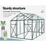Green Fingers Greenhouse 2.52x1.9x1.83M Aluminium Polycarbonate Green House Garden Shed - Image 7