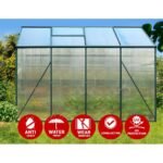 Green Fingers Greenhouse 2.52x1.9x1.83M Aluminium Polycarbonate Green House Garden Shed - Image 4