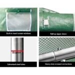 Green Fingers Greenhouse 9x3x2M Walk in Green House Tunnel Plant Garden Shed Dome - Image 6