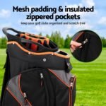 Everfit 14 Ways Dividers Golf Bag Stand Insulated Carry Bag Zippered Rain Cover - Image 4