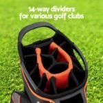 Everfit 14 Ways Dividers Golf Bag Stand Insulated Carry Bag Zippered Rain Cover - Image 5