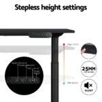 Artiss Standing Desk Motorised Electric Dual Motor Black 120CM - Image 5