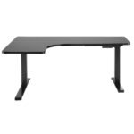 Artiss Standing Desks L-shape Motorised 160CM Black - Image 3