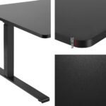 Artiss Standing Desks L-shape Motorised 160CM Black - Image 4