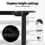 Artiss Standing Desks L-shape Motorised 160CM Black - Image 5