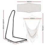 Gardeon Hammock Hanging Chair with Heavy Duty Steel Stand - Image 2