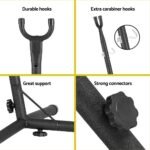 Gardeon Hammock Chair Outdoor Camping Hanging with Stand Cream - Image 6