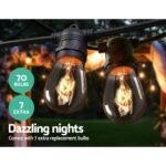 65m LED Festoon String Lights Outdoor Christmas Wedding Waterproof Garden Decor - Image 3