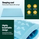 Giselle Bedding Memory Foam Mattress Topper Ventilated Cool Gel 5cm King - Image 4