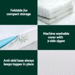 Giselle Bedding Memory Foam Mattress Topper Ventilated Cool Gel 5cm Queen - Image 5
