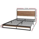 Artiss Bed Frame Queen Size Metal Bed Frame DANE - Image 3