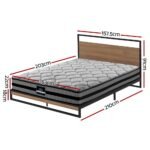 Artiss Bed Frame Queen Size Metal Frame DANE with Mattress - Image 2