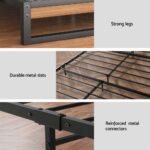 Artiss Bed Frame Queen Size Metal Frame DANE with Mattress - Image 6